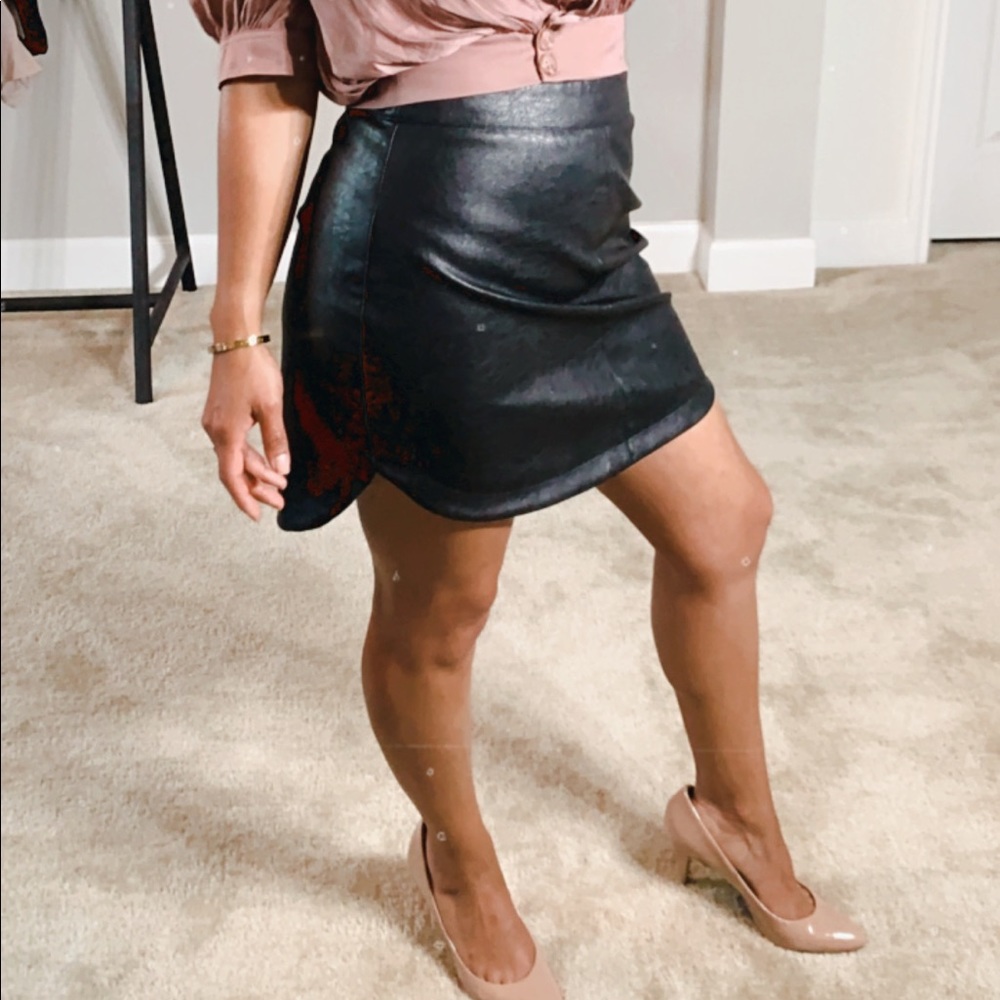 Vegan Leather Skirt